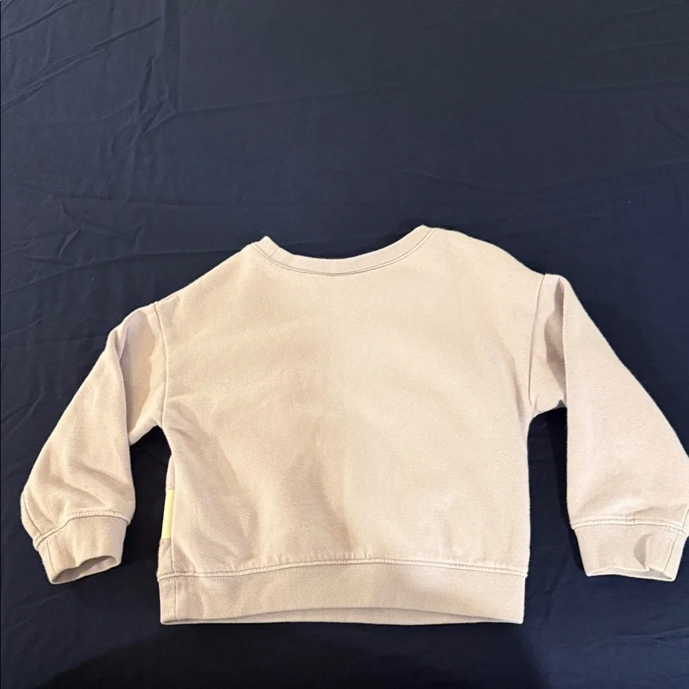 GAP Baby3T Heart Floral Sweatshirt - Lavender Bright Pink and Cream Colors